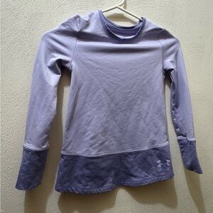 Under Armour Youth Small ColdGear Long Sleeve Purple Athletic Top
